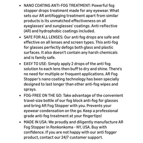 FOG STOPPER Anti-Fog Treatment Drops 10 ml NEW IN BOX - Picture 2 of 2